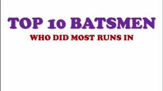 TOP 10 BATSMEN WITH HIGHEST RUNS IN ONE DAY INTERNATIONALS