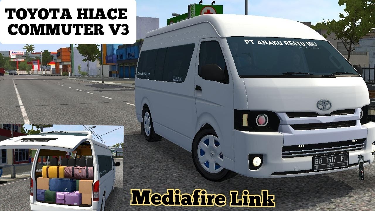 NEW FRESH TOYOTA HIACE COMMUTER V3 CAR MOD FOR BUS SIMULATOR INDONESIA ...