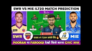 MIE vs SWR Dream11, MIE vs SWR Dream11 Prediction, MI Emirates vs Sharjah Warriors ILT20 Team