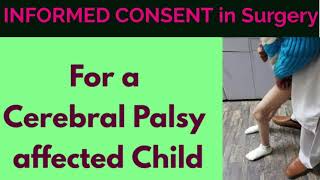 INFORMED CONSENT FOR SURGERY IN CEREBRAL PALSY || Dr. Khaqan