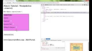 REMOVE METHOD IN JQUERY DEMO