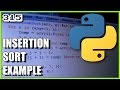 Sorting algorithms in Python - Insertion Sort