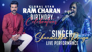 Singer Shanmukha Priya Live Performance @ Global Star #RamCharan Birthday Celebrations | YouWe Media