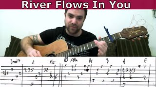 Tutorial: River Flows in You - Fingerstyle Guitar w/ TAB