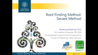 Python Programming for Chemical Engineers: Root Finding Problem with Secant Method