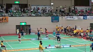 2015年IH バドミントン 男子 学校対抗 1回戦 奈良大附（奈良）vs 南風原（沖縄）①