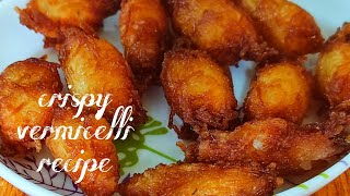 സേമിയ കൊണ്ട് ഇത് പോലെ crispy  4മണി  പലഹാരം.....,/crispy semiya /vermicelli recipe