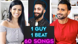 1 GUY | 1 BEAT | 60 SONGS | Aarij Mirza | Mashup REACTION!!!