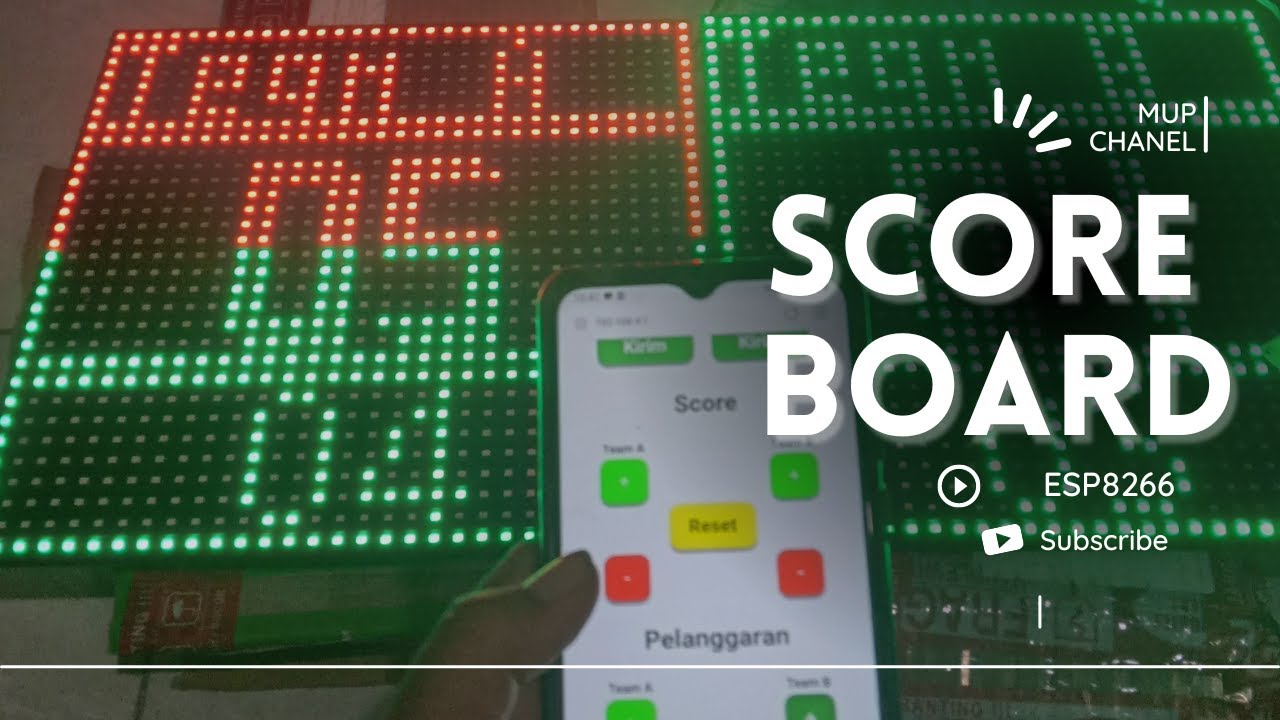 Papan Skor Digital Wifi Esp8266 Youtube