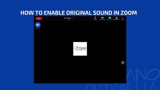 Enable Original Sound in Zoom