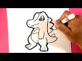 How to Draw Pokemon - Totodile - Easy Drawings Step by Step