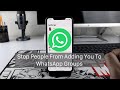 Stop People From Adding You To WhatsApp Groups