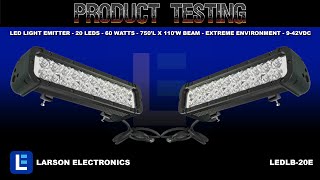 LED Light Emitter - 20 LEDs - 60 Watts - 750'L X 110'W Beam - Extreme Environment - 9-42VDC