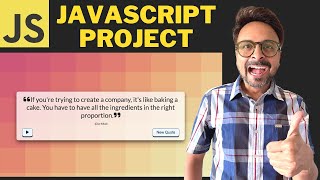Javascript projects for practice for beginners | Quote generator website using html css & javascript
