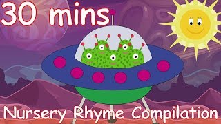 5 Little Men in a Flying Saucer! And lots more Nursery Rhymes! 30 minutes!