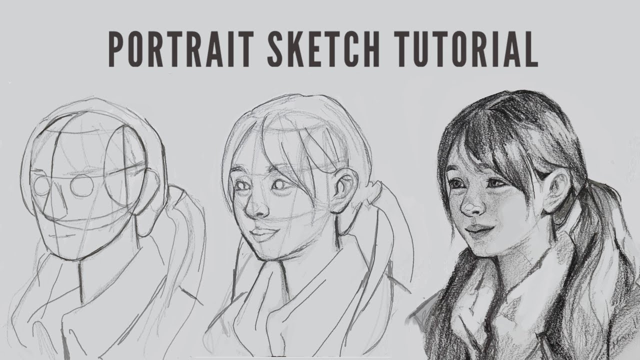 Real Time Step By Step Portrait Sketch Tutorial Youtube