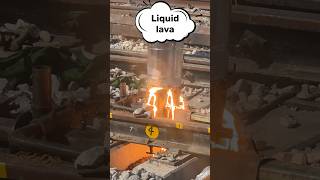 Weld joint in rail #latest #railway #today #viralvideo #shorts #trending #shortvideo #welding #lava