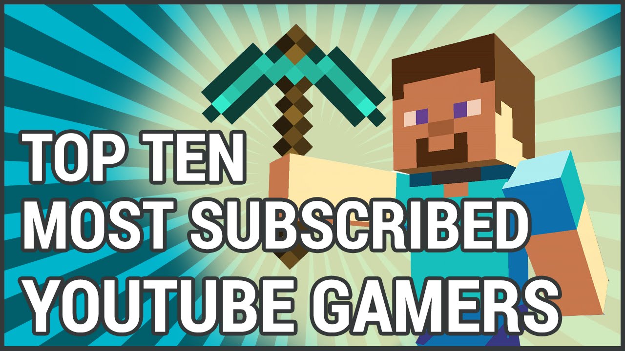 Top Ten Most Subscribed YouTube Gamers - YouTube