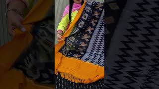 Handweaved double ikkat cotton suit #ikkat #doubleikatdupatta #doubleikkat #ikkatcollections #sale