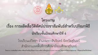 [4K]นำเสนอโครงงาน เรื่อง การผลิตสื่อวีดิทัศน์ประชาสัมพันธ์สำหรับปกิณกพิธี โรงเรียนแร่วิทยา