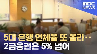 5대 은행 연체율 또 올라‥2금융권은 5% 넘어 (2023.05.22/12MBC뉴스)