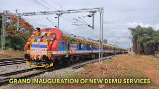 Inauguration of New DEMU From TUMAKURU to ARSIKERE || Decorated Demu || New Coaches || 20 June 2022