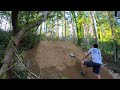 finally riding my new backyard dirt jumps