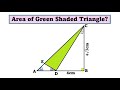 Unveiling the Area of Green Shaded Triangle || Dealing With A Hard Geometry Puzzle