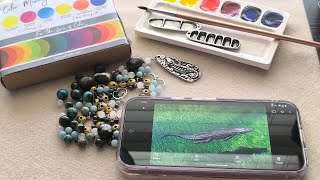 Late Night Beading with Beki: Alligatory-things with Green Girls Studios pendants \u0026 paint