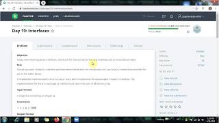 Day 19 - Interfaces || 30 Days of Code || Python 3 || HackerRank