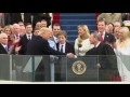 donald trump takes the presidential oath donald trump inauguration time