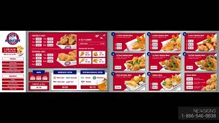 Broaster Chicken: Full Menu - Digital Menu Board Design - QSR - NexSigns