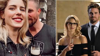 Emily Bett (Felicity ) and Stephan Amell (Oliver) HOT COUPLE MOMENT