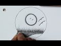 easy circle scenery drawing ideas nature drawing drawing pictures circle drawing