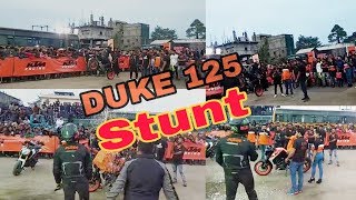 KTM DUKE 125 STUNT || 1st Time In India || Montystunt || Tinsukia || KTM Stunt Show 2018