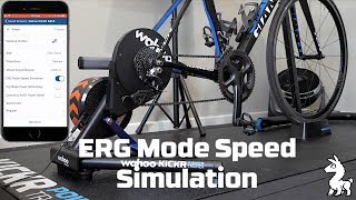 Wahoo KICKR ERG Mode Speed Simulation
