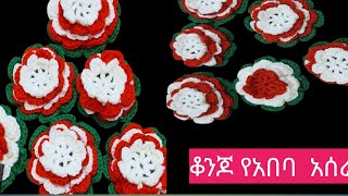 #በጣም# ቀላል የአበባ አሰራር Esay  crochet flowers#ethiopia