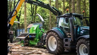 Heizohack- HM8-400K on Valtra T194 (Fuelwood Open day)