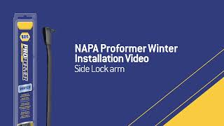 NAPA Proformer Winter Wiper Blade - Side Lock Arm Installation Video