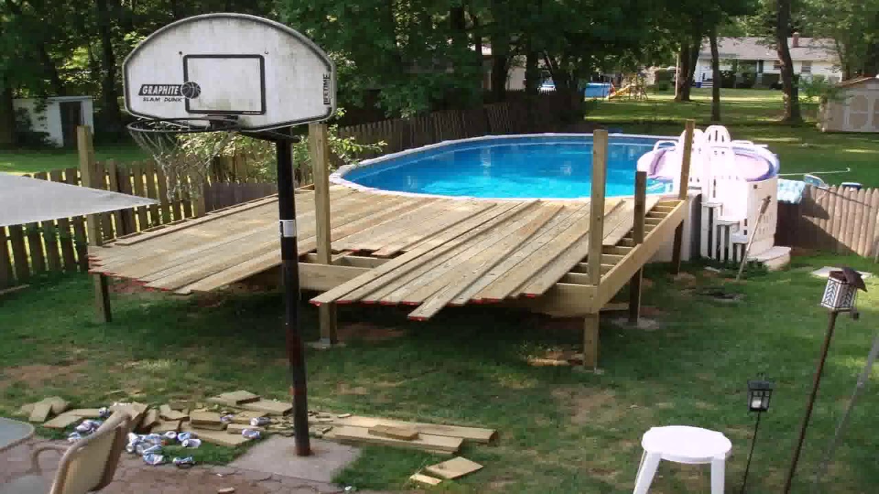 Above Ground Pool Deck Framing Plans - YouTube