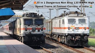 🔥Dangerous 130 KMPH NJP SHATABDI + POORVA + RAJDHANI High Speed Train at Fastest Corridor of India🇮🇳