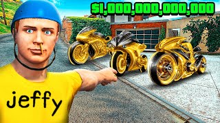 Jeffy Collects BILLIONAIRE SUPER BIKES In GTA 5!