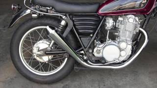 SR400/500用 車坂下 メガホンマフラー スリップオン アップ (MR-EX154U)