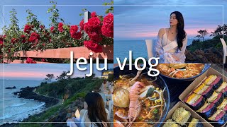 [VLOG] 얼렁뚱땅 제주 브이로그 🏝 | 마라도 | 해녀김밥 | 함덕해수욕장 | 북촌에가면 | 중문해수욕장 | 약천사 | 바다다| 애월더선셋 | 카멜리아힐 | 그림카페