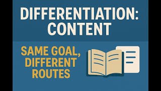 Differentiating Instruction | What of Learning