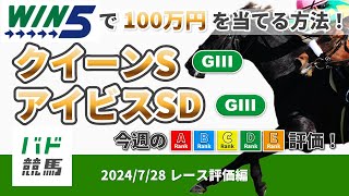 【WIN5で100万円：レース評価編】2024年7月28日（日）クイーンS・アイビスSD【競馬】