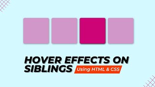 Hover Effect on Siblings using Html and CSS only | Blur Everything but Hovered CSS | CSS Tutorial