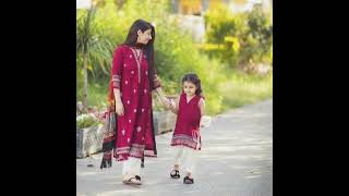 Mother daughter matching suits