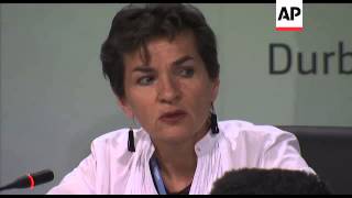 UN climate change negotiator Christiana Figueres news conference