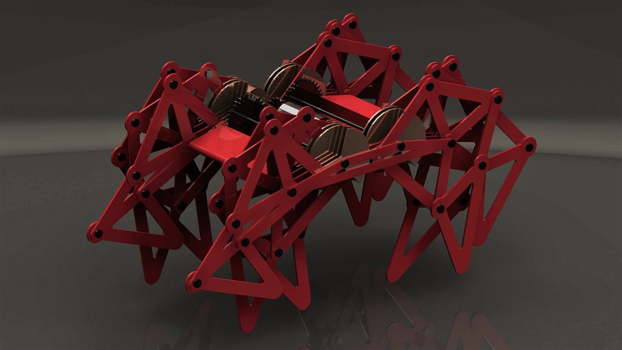 Theo Jansen Strandbeast Walking Mechanism 3d Model Animation Youtube